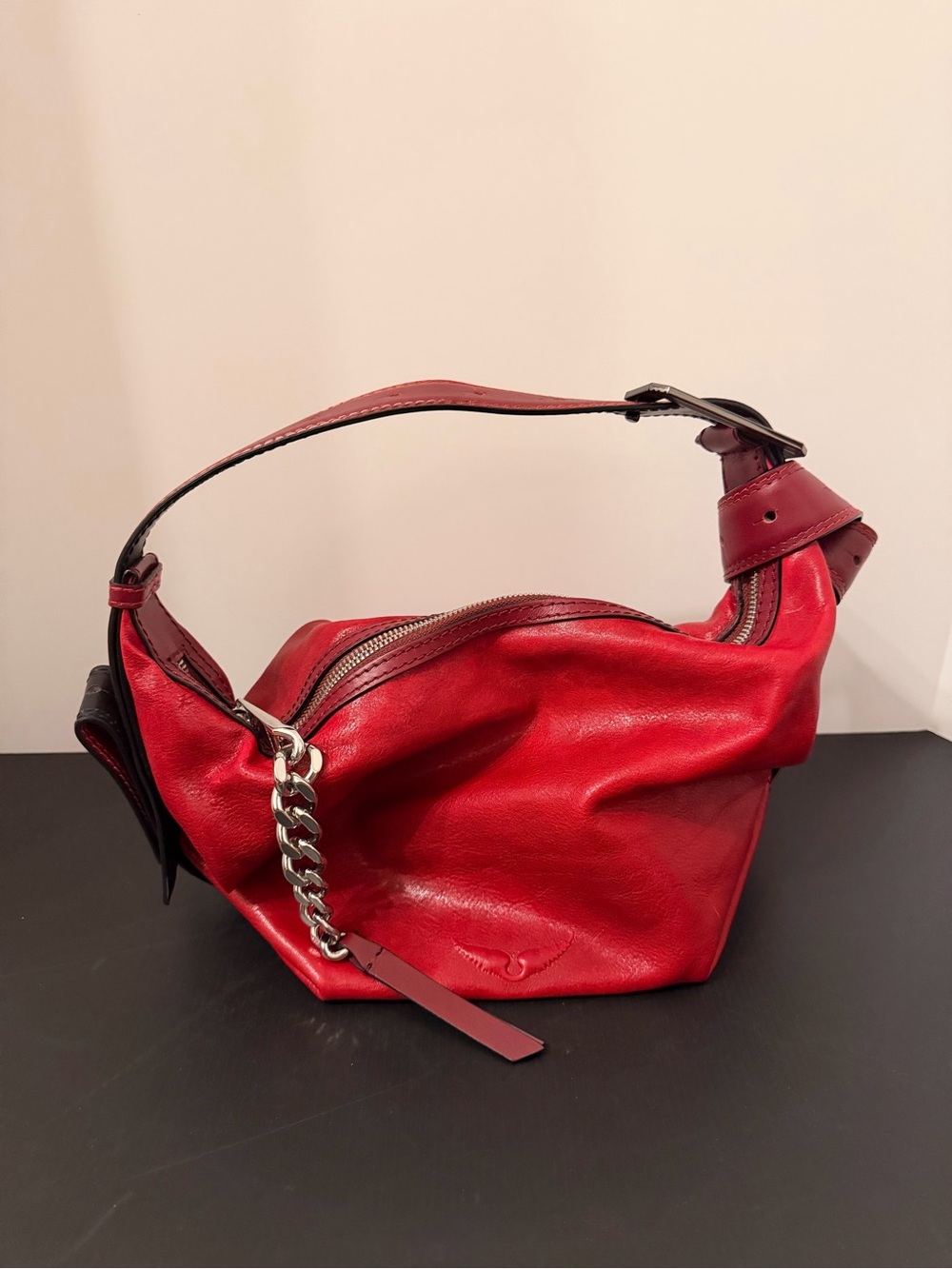 Zadig & Voltaire Le Cecilia Red leather bag